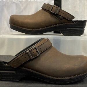 Dansko Brown Leather Mules